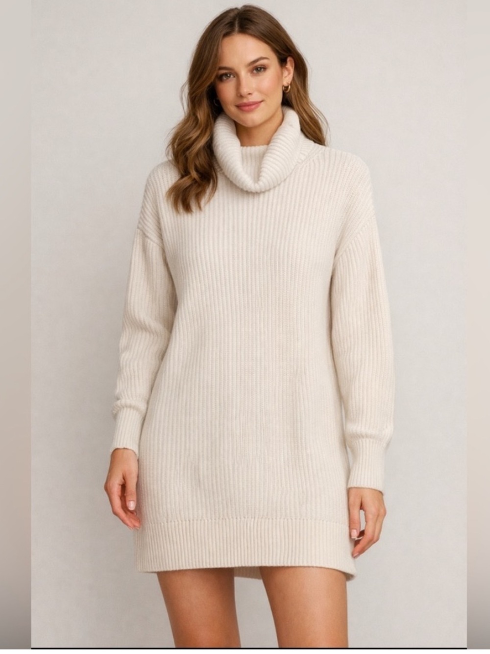 NWT GAP Cream Turtleneck Sweater Dress